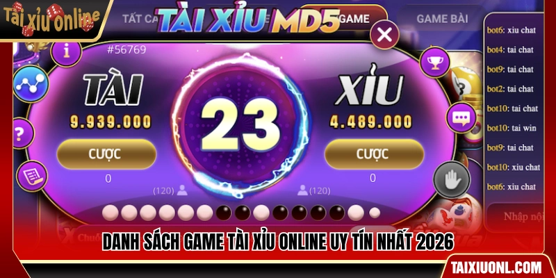 Tổng hợp game tài xỉu online uy tín đánh giá cao năm 2026